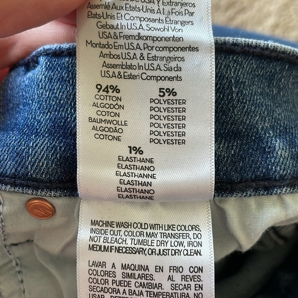 Mother The Mid Rise Dazzler Ankle Step Fray Jean Mix Tape Women’s 25 Preppy Pant - Picture 8 of 16